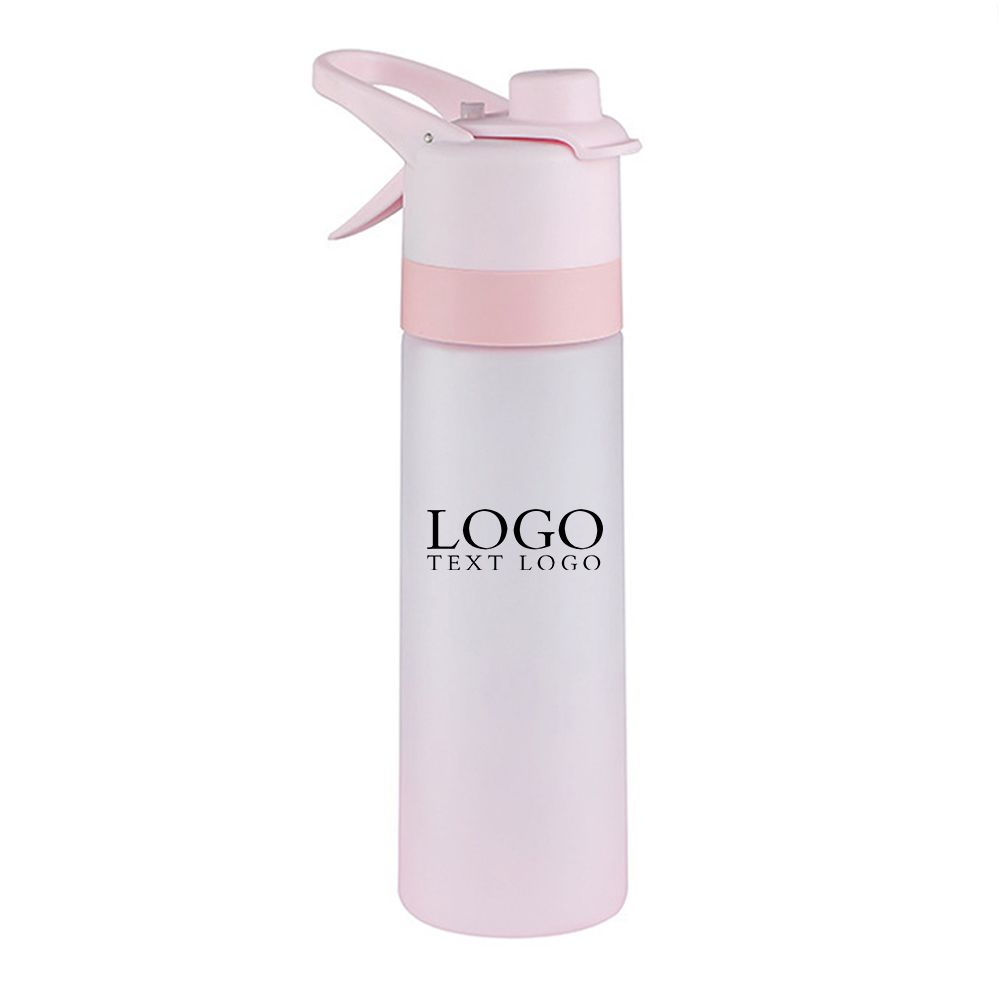 Promo Water Bottles With Spray Mist With Logo Pink