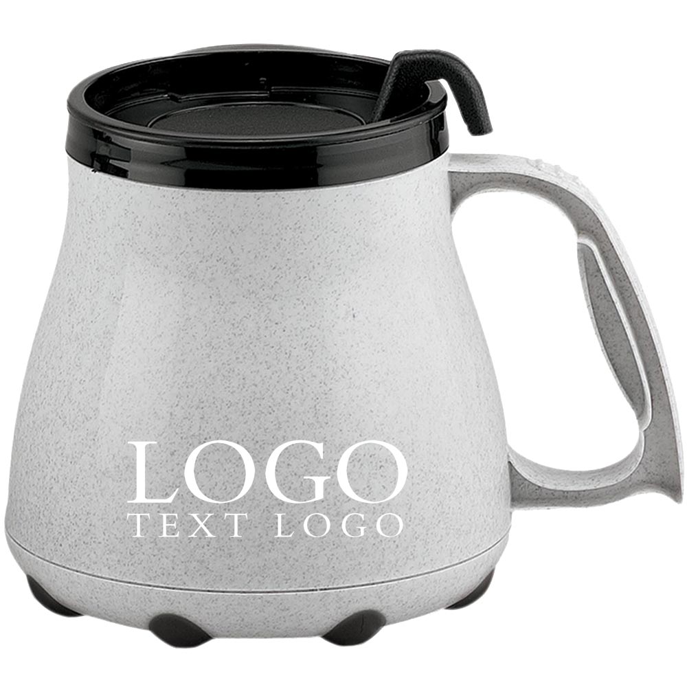 Promotional 16 Oz Low Rider Desk Mug Granite With Logo