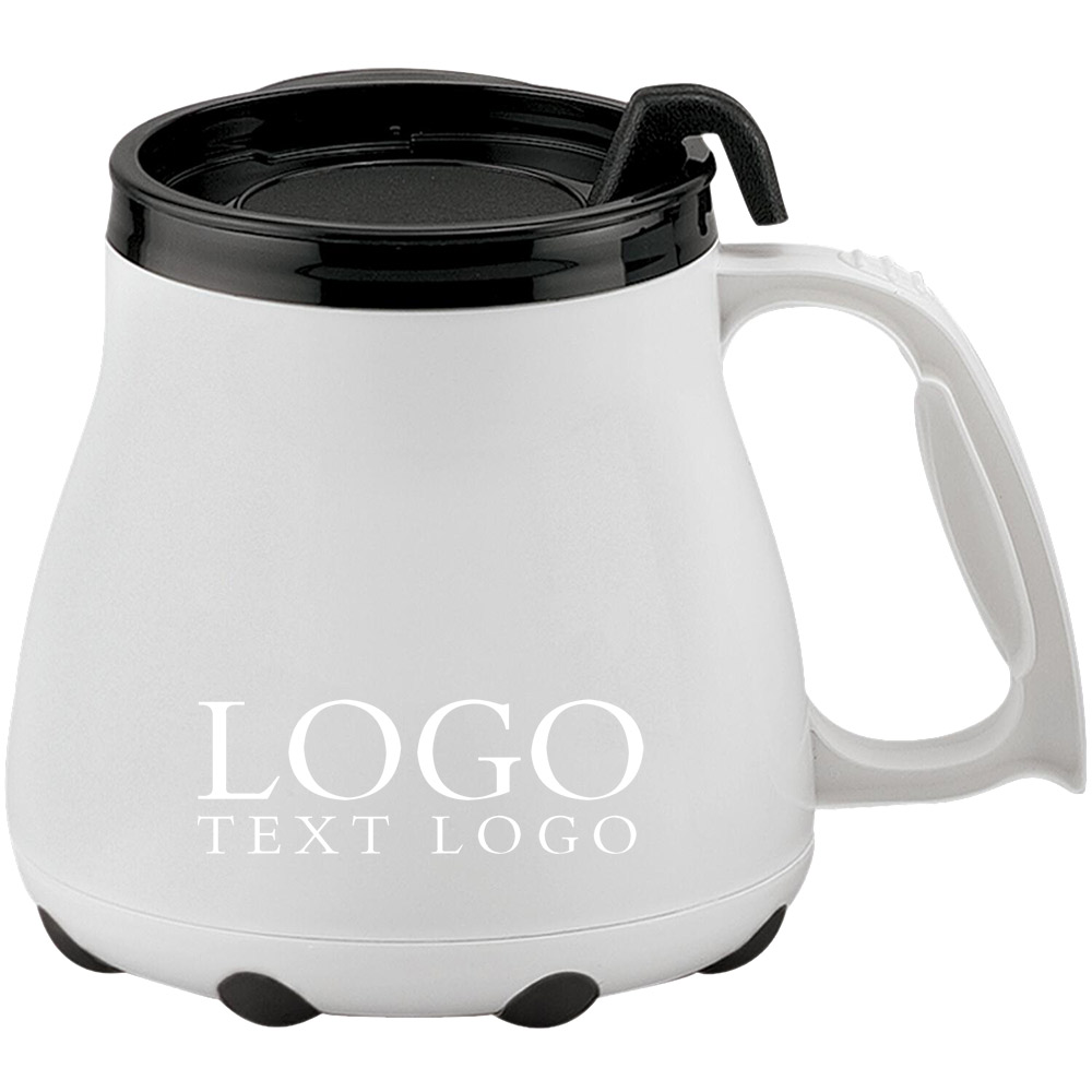 Promotional 16 Oz Low Rider Desk Mug White With Logo