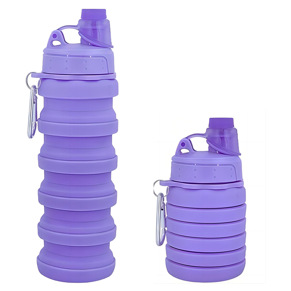 Purple Promo Rainbow Collapsible Sports Water Bottles