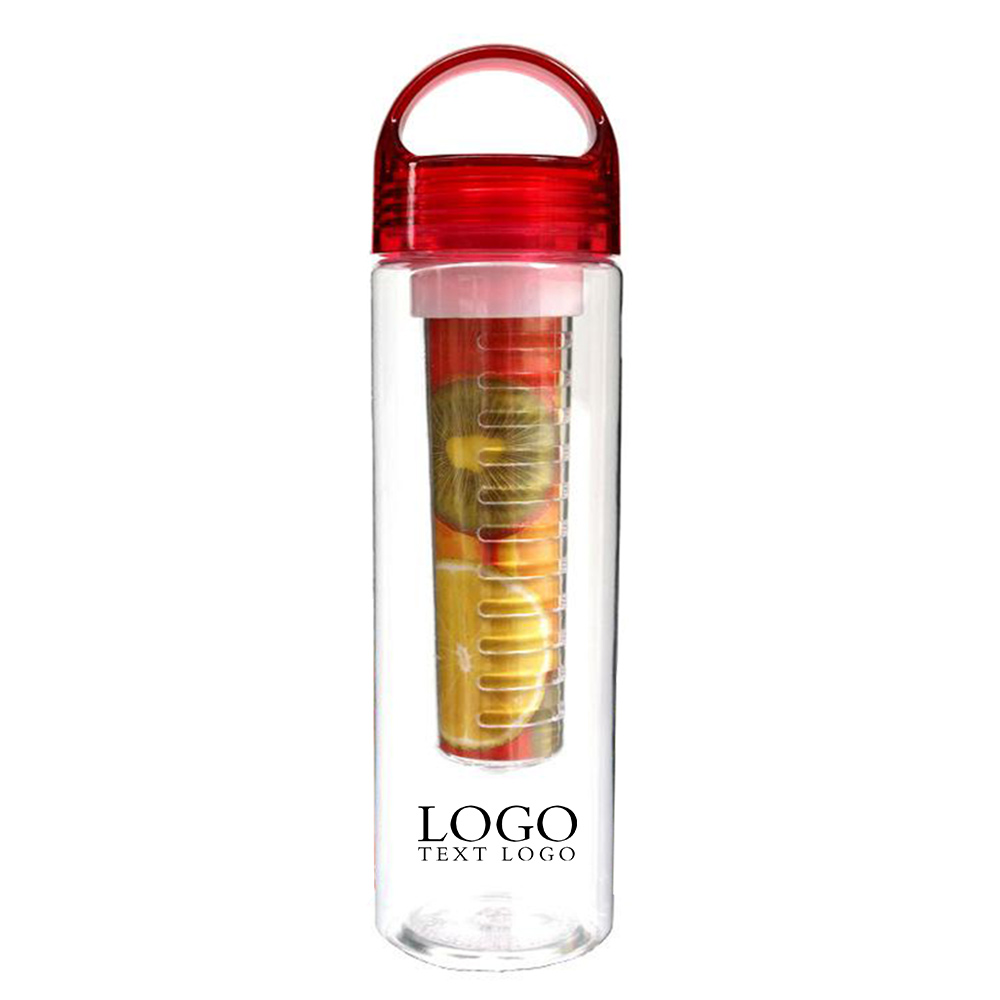 Red Promo 24oz Fruit Infuser Water Bottle With Logo