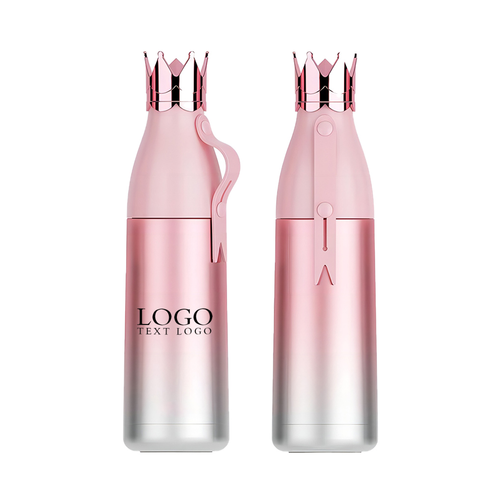 Rose Gold Promo Crown Stainless Steel Vacuum Insulated Bottle With Logo
