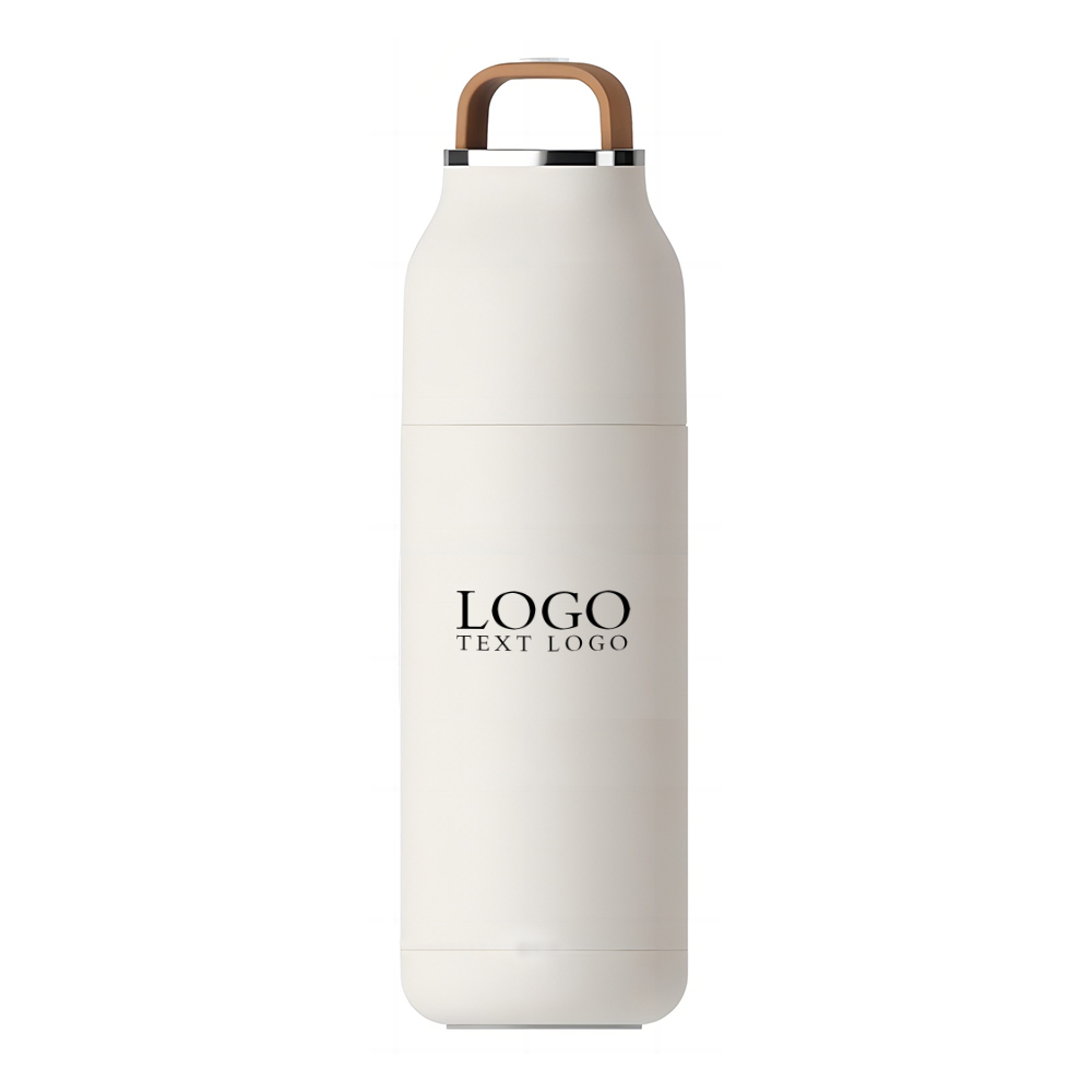 White Promo 12 Ounce Chill Water Bottle With Logo