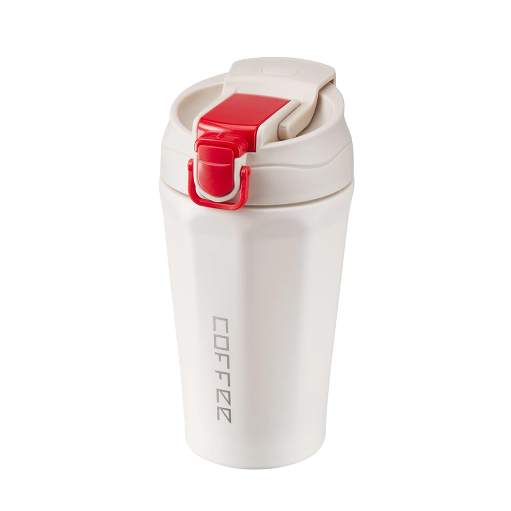 White Promo Insulated Coffee Cups with Lid
