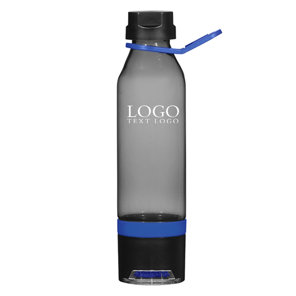 Workout Bottle with Mobile Holder and Towel Blue with Logo