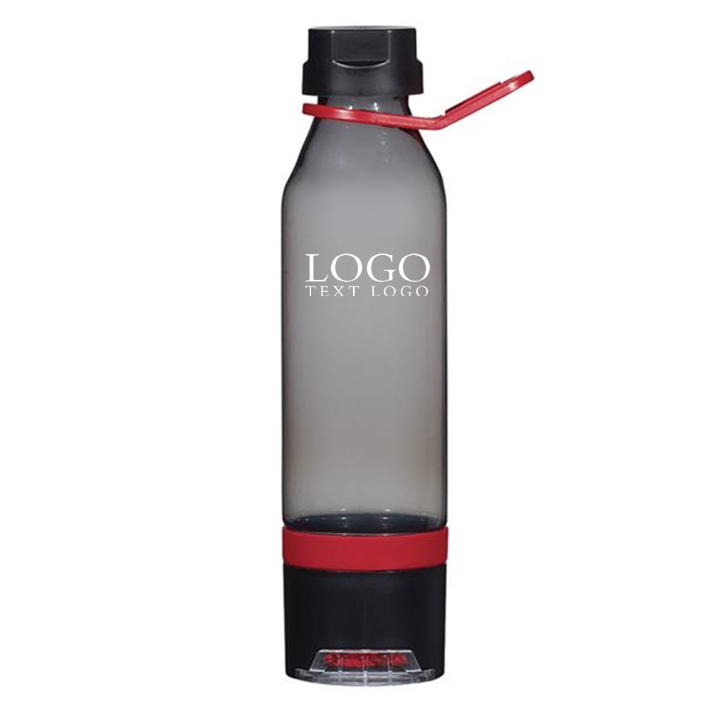 Workout Bottle with Mobile Holder and Towel Red with Logo