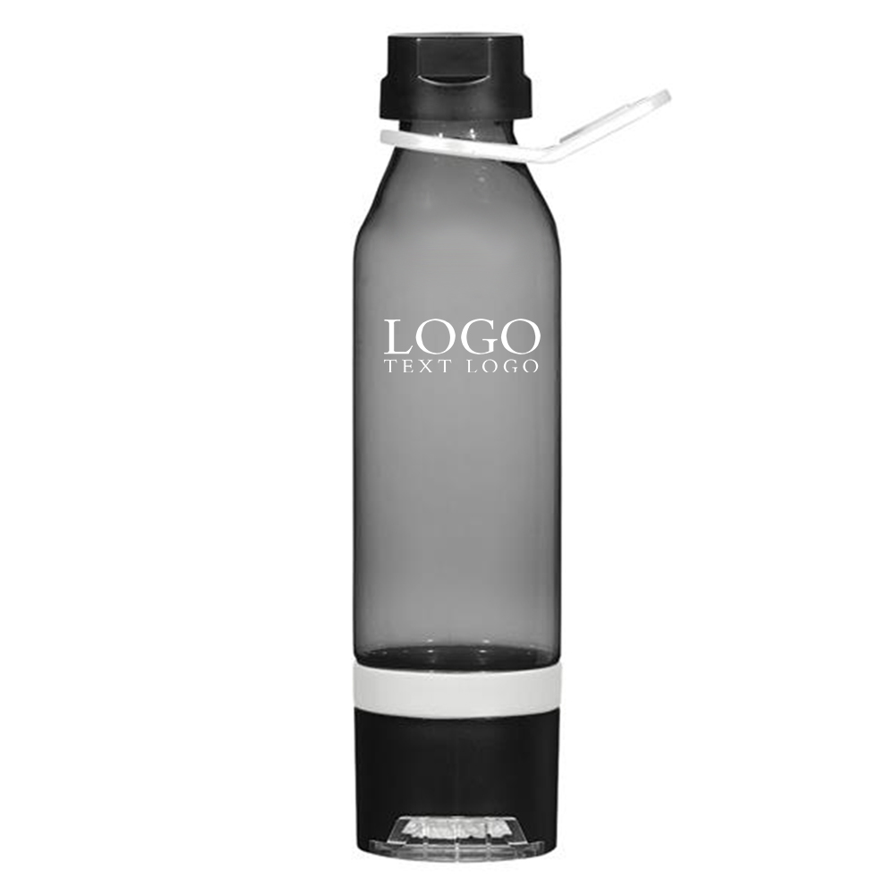 Workout Bottle with Mobile Holder and Towel White with Logo