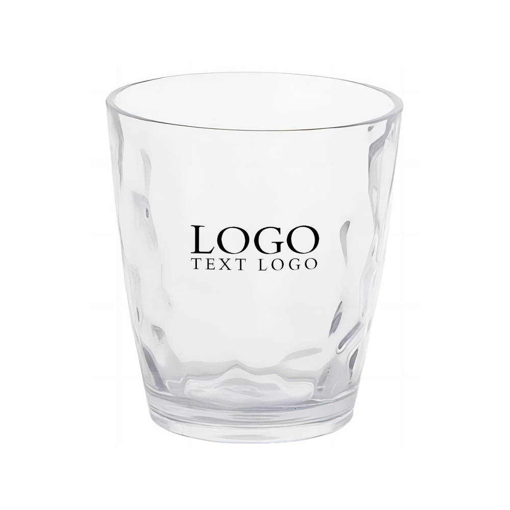 11oz Unbreakable Colored Glass Acrylic Cup White With Logo