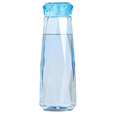 Custom 14 Oz Diamond Glass Water Botle