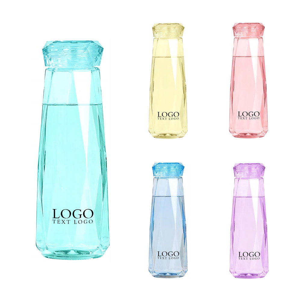 14 Oz Diamond Glass Water Botle Free Shipping