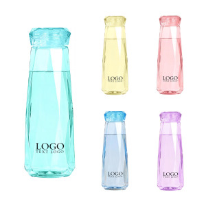 Custom 14 Oz Diamond Glass Water Botle