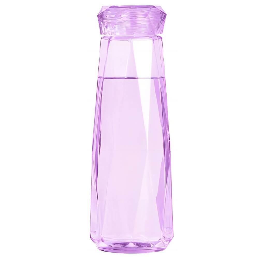 14 Oz Diamond Glass Water Botle Purple