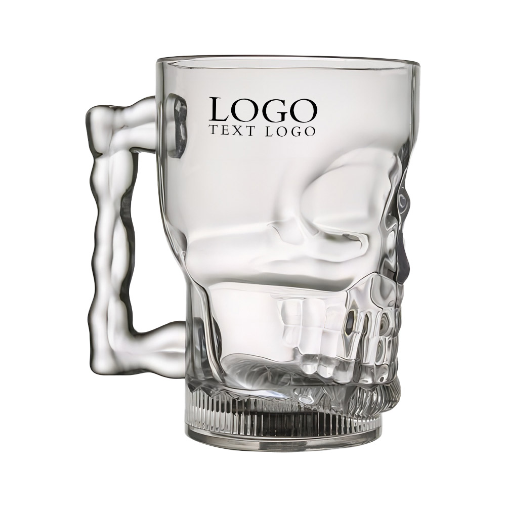 14 oz Light Up Skull Halloween Party Acrylic Mug With Logo
