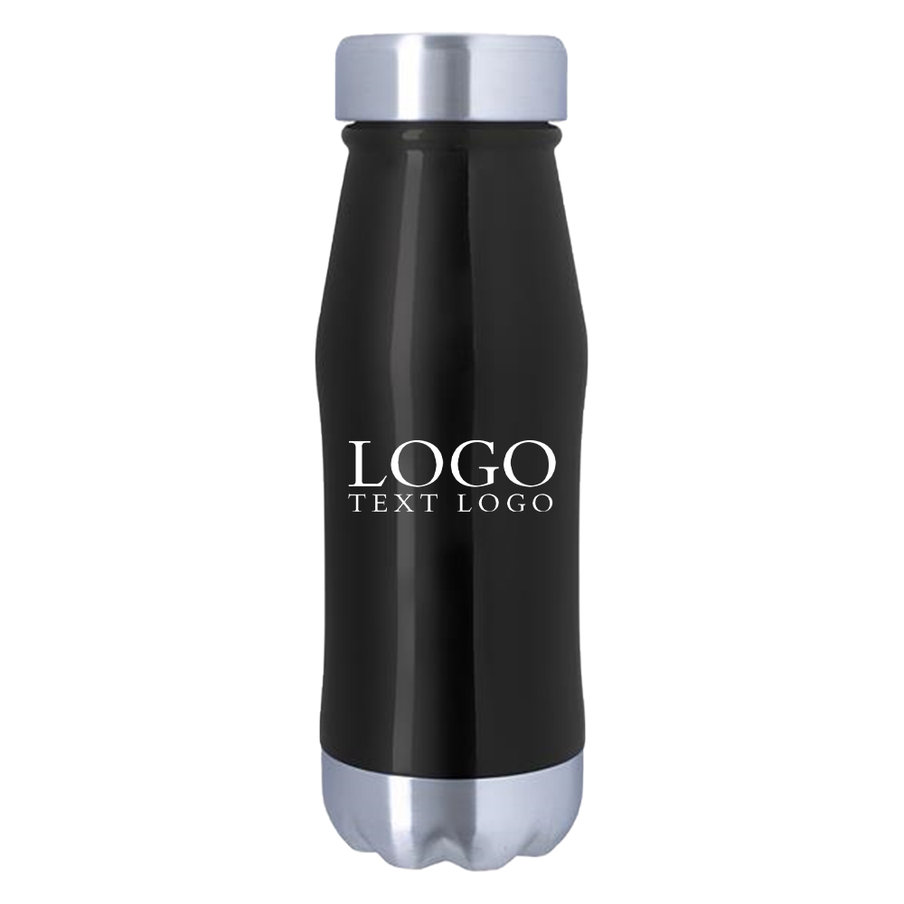 16 Oz Cassel Stainless Steel Bottle Black with Logo
