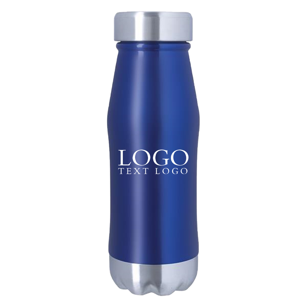 16 Oz Cassel Stainless Steel Bottle Blue with Logo