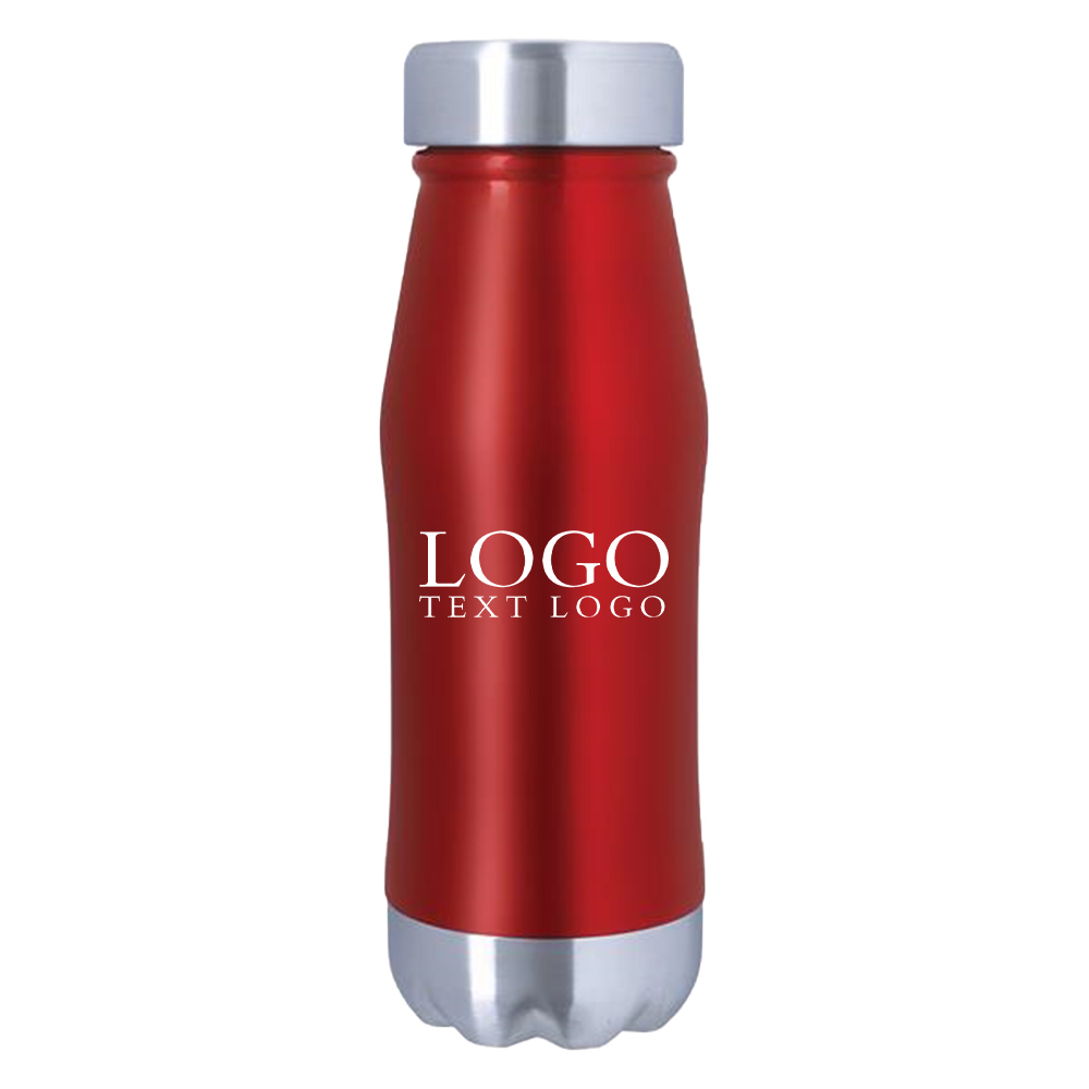 16 Oz Cassel Stainless Steel Bottle Red with Logo