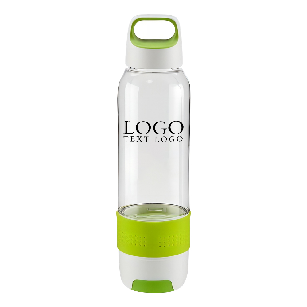 17 Oz Sports Water Bottle With Cooling Towel Lime with Logo
