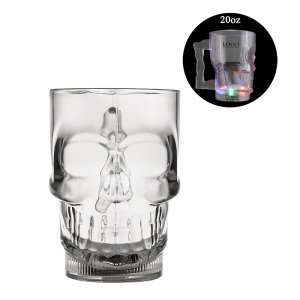 20 oz Flashing LED Big Skull Acrylic Mug