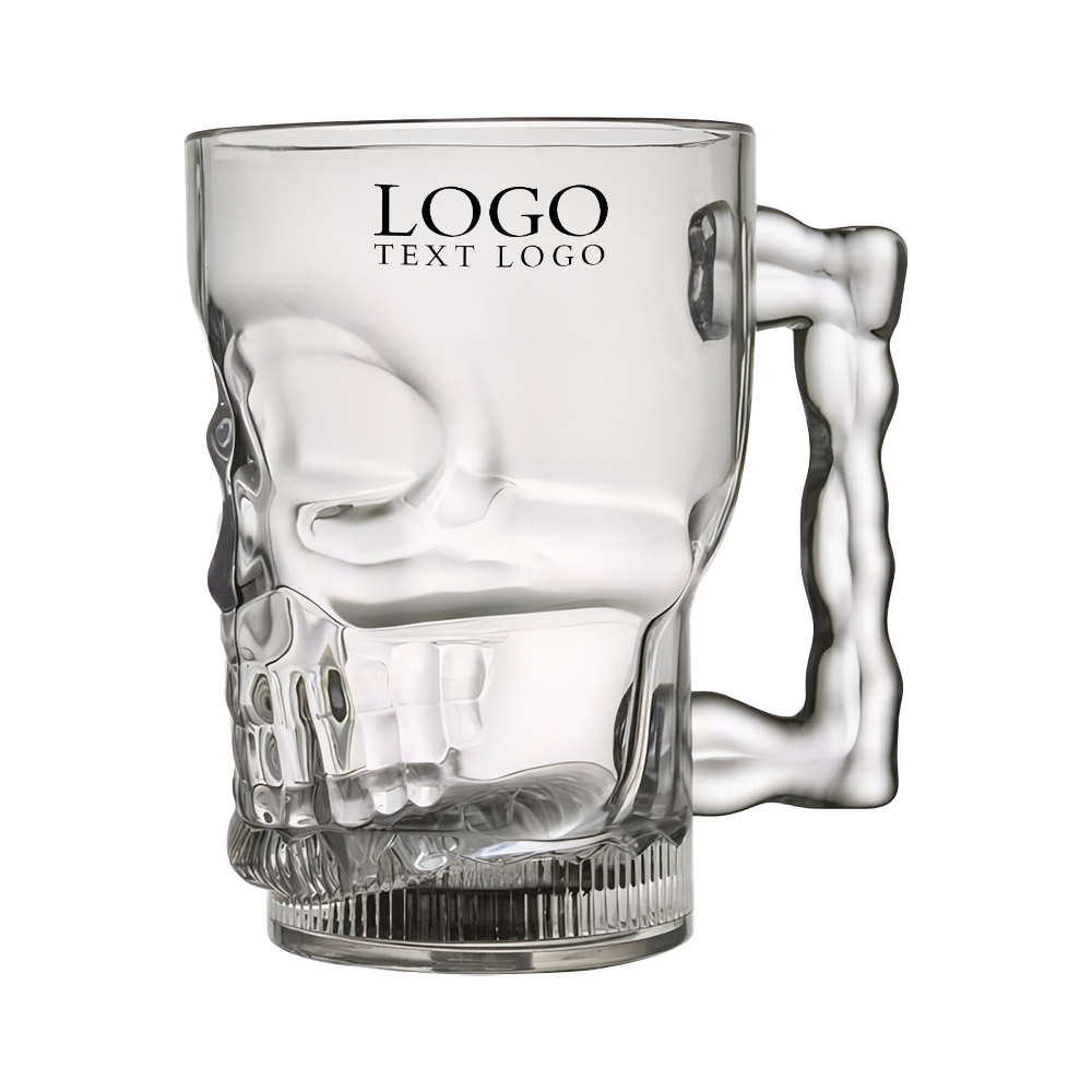 20 oz Flashing LED Big Skull Acrylic Mug With Logo