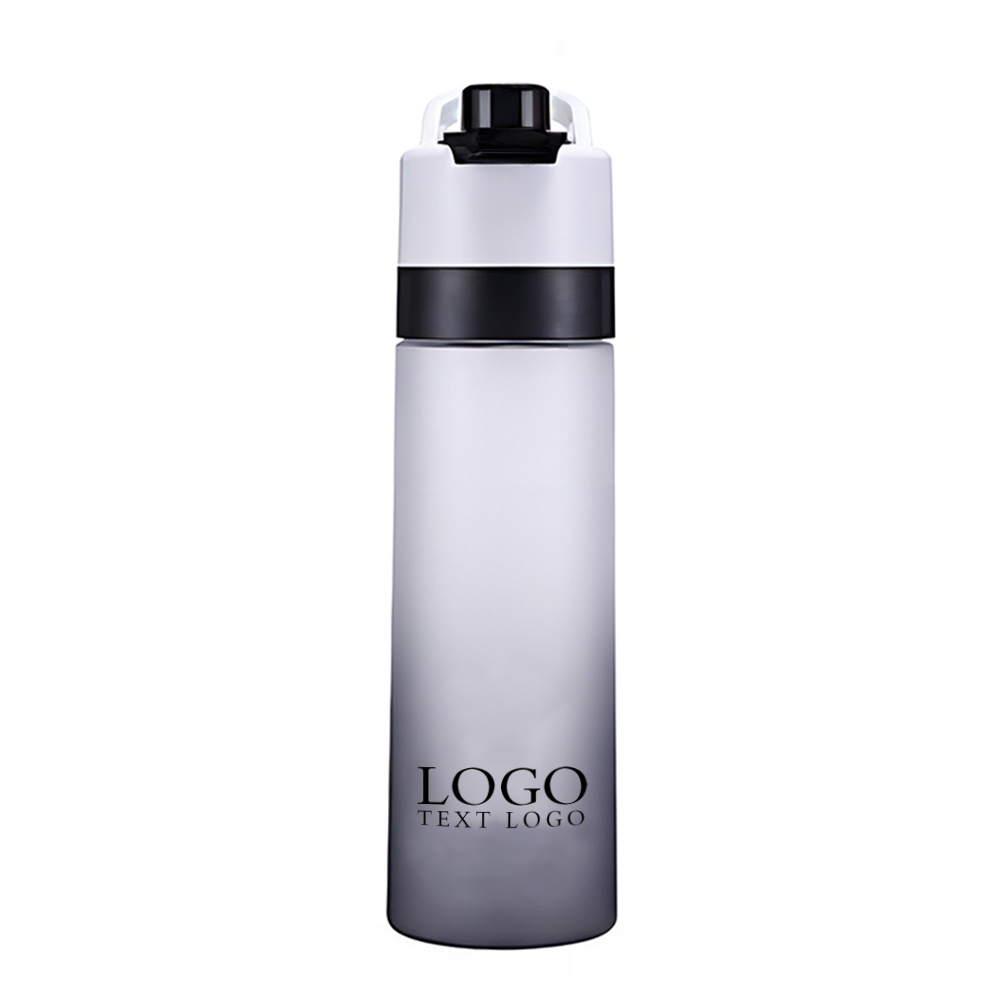 22 Oz Gradient Spray Frosted Bottle Black with Logo