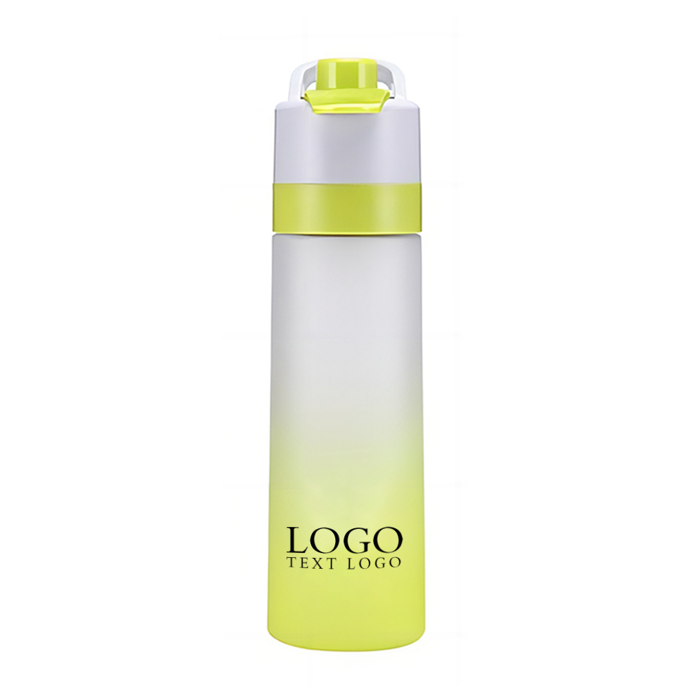 22 Oz Gradient Spray Frosted Bottle Yellow with Logo