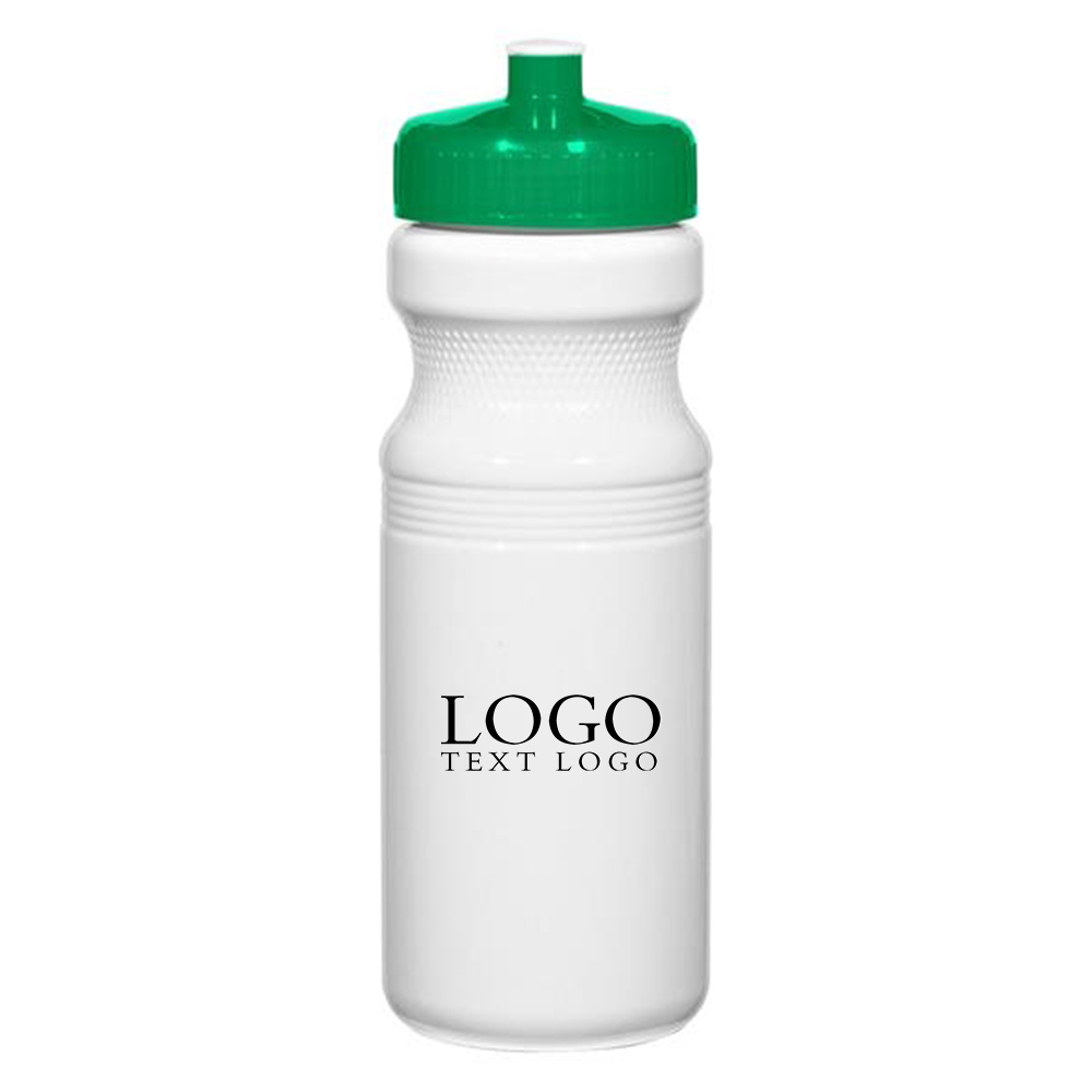24 Oz Sports Bottle White with Logo