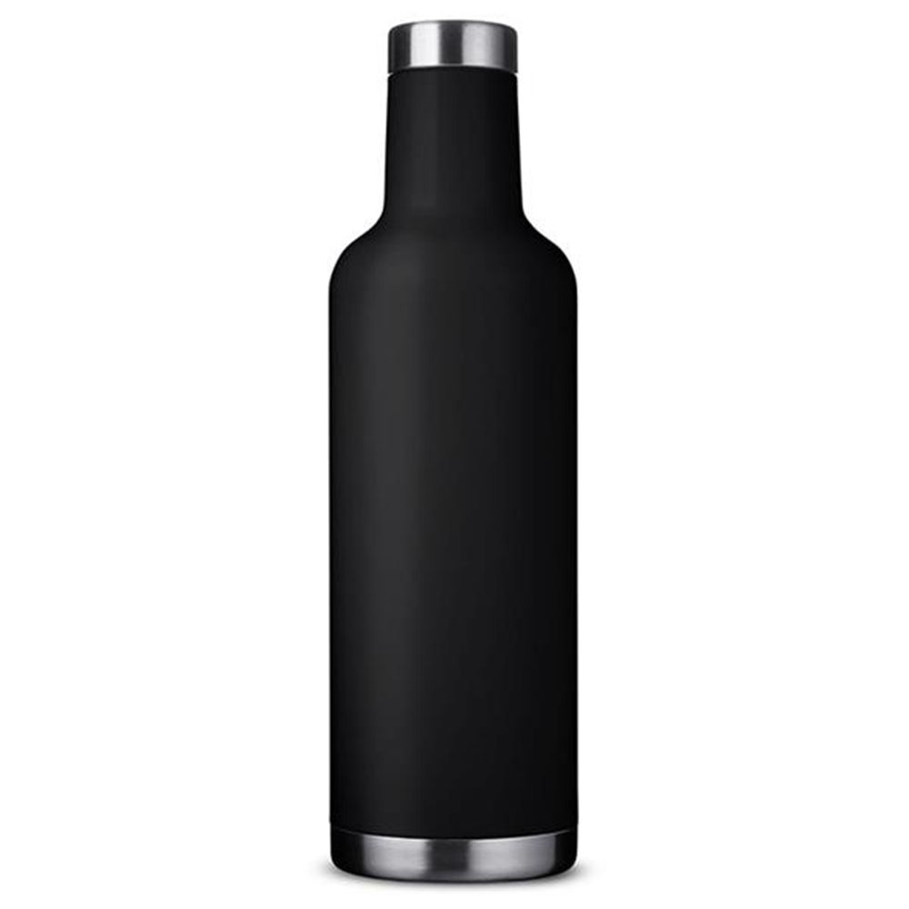 25 Oz Stainless Steel Wine Bottle Black