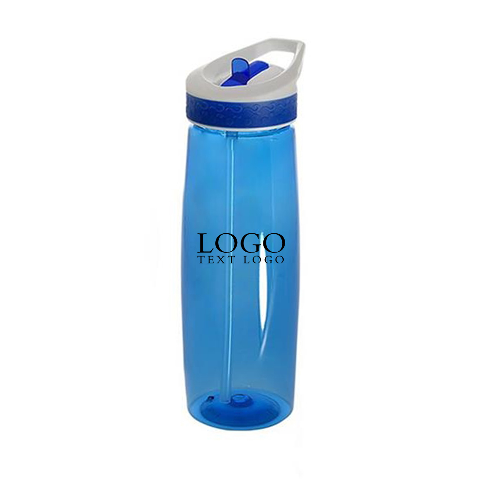 28 Oz Tritan Plastic Bottle Blue with Logo