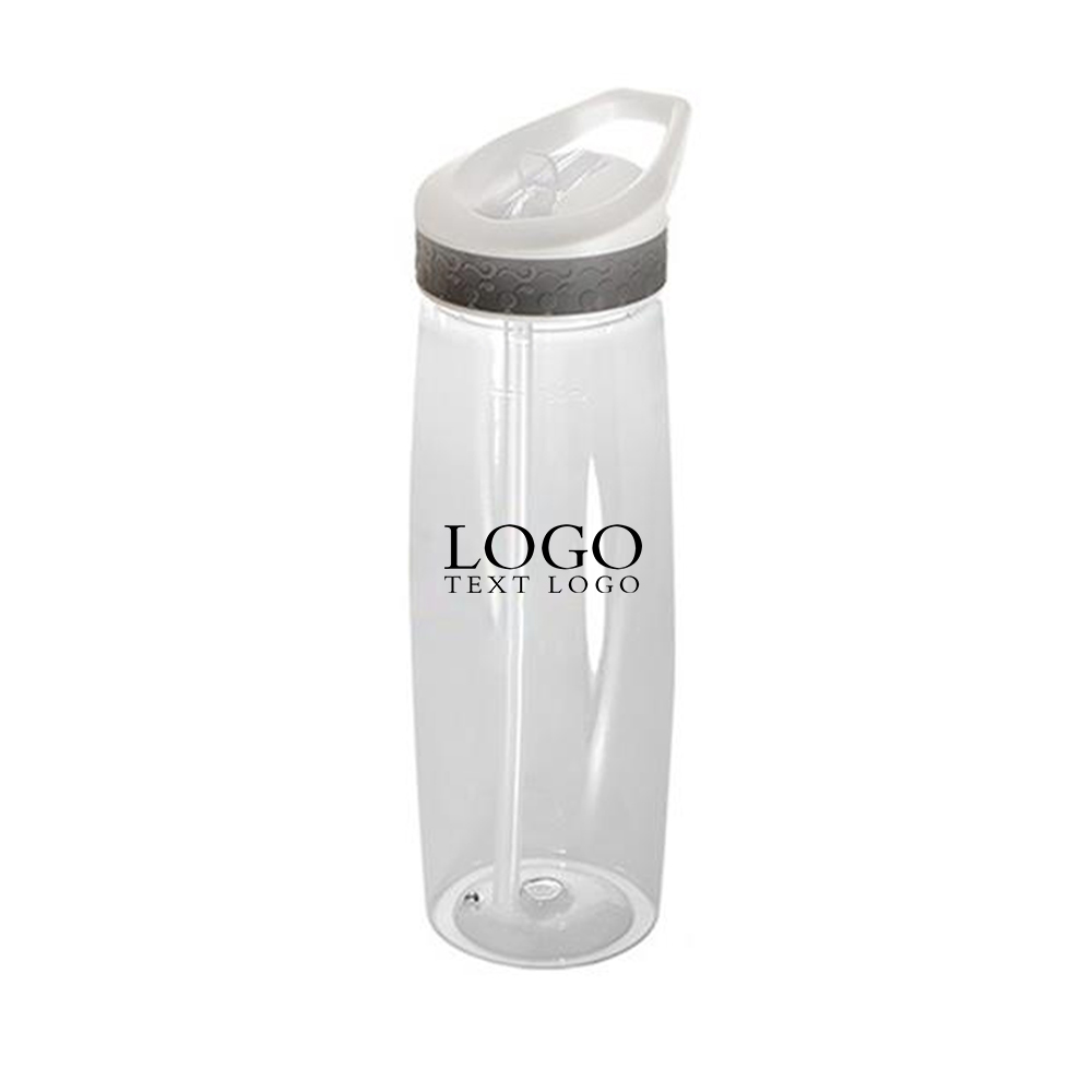 28 Oz Tritan Plastic Bottle Clear with Logo