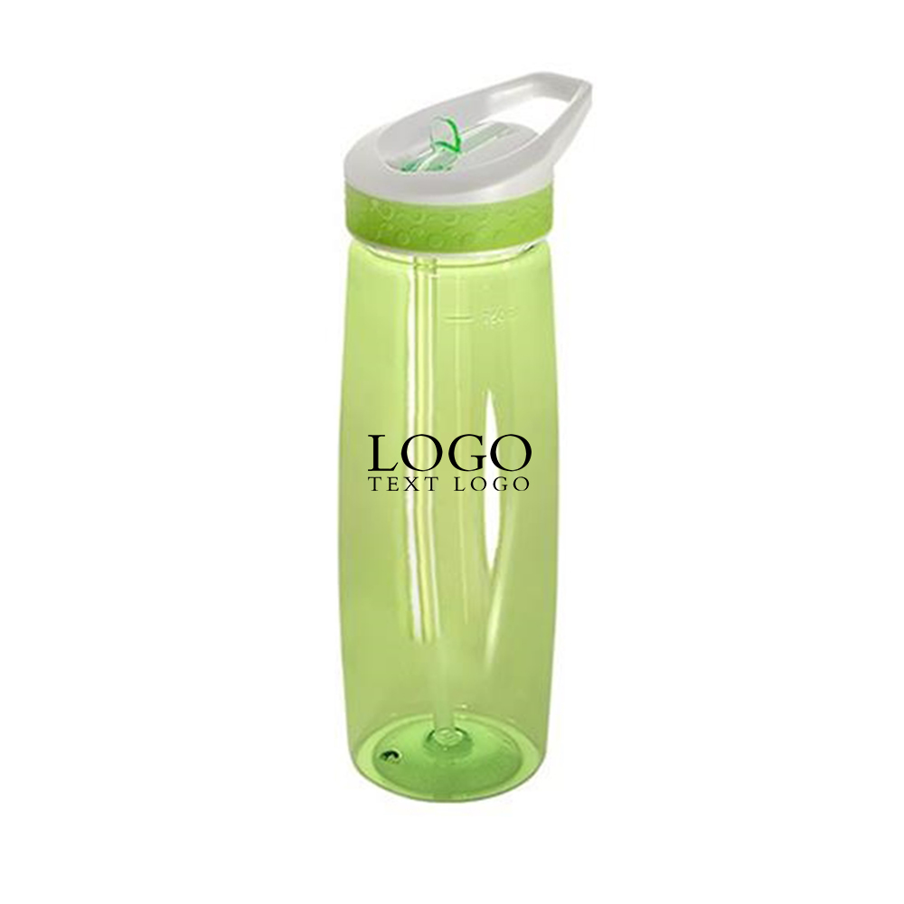 28 Oz Tritan Plastic Bottle Lime Green with Logo