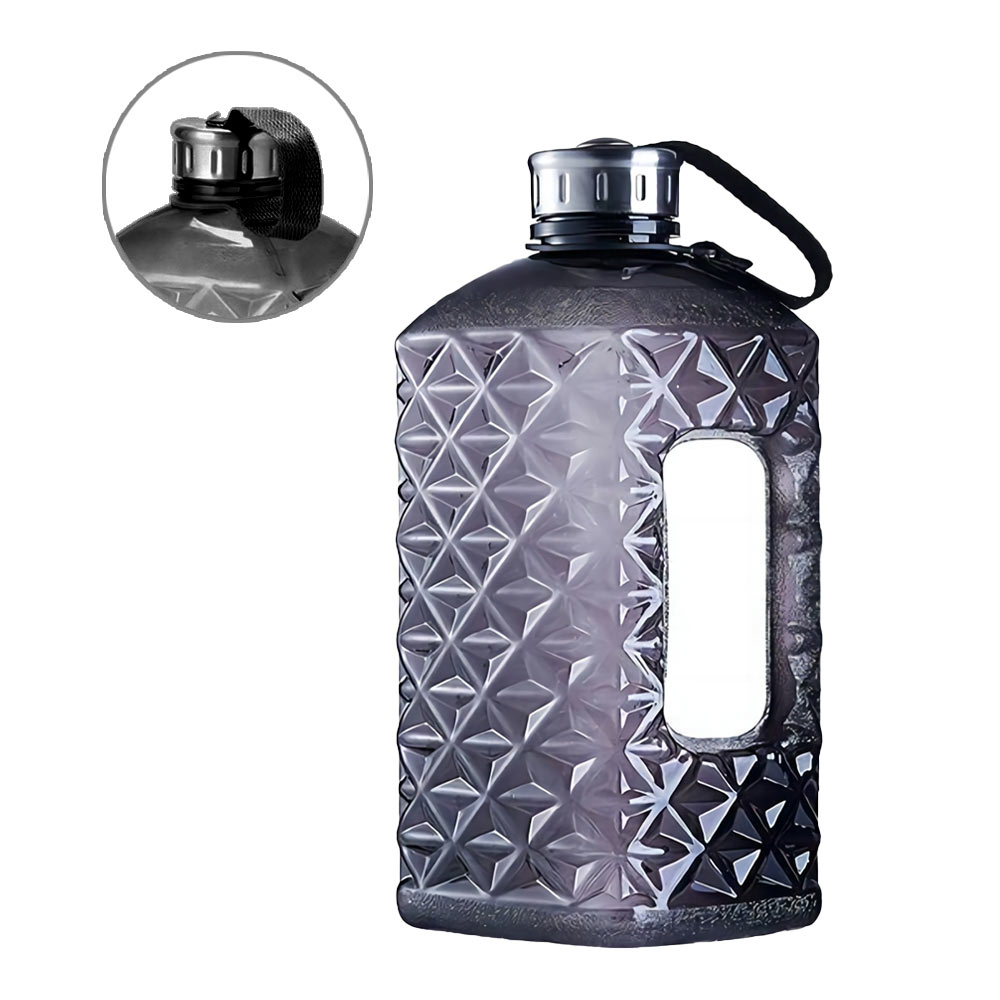 75 Oz Large Diamond Sports Bottle Black