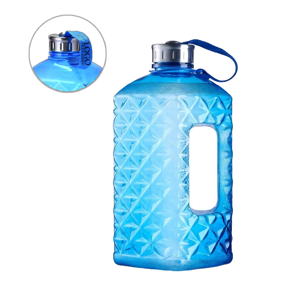 75 Oz Large Diamond Sports Bottle Blue with Logo