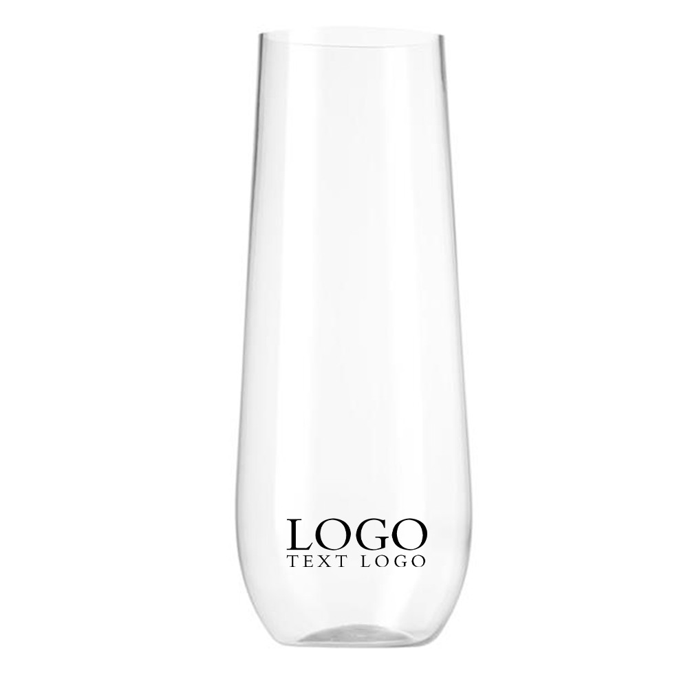 9 Oz Clear Plastic Toasting Cups with Logo