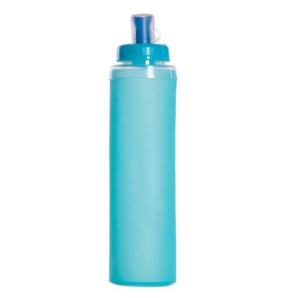 Blue Promo 14 OZ Collapsible Running Soft Flask Bottle