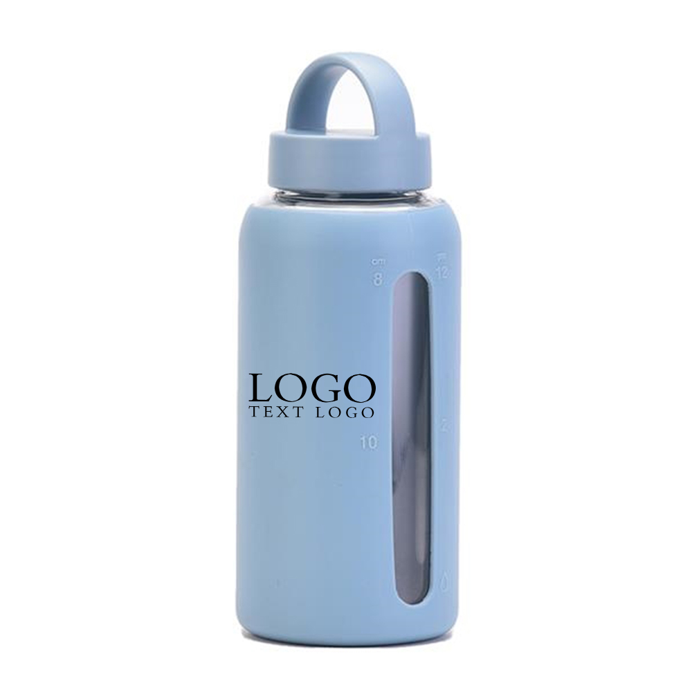 Blue Promo 27oz Portable Sports Water Bottle With Logo