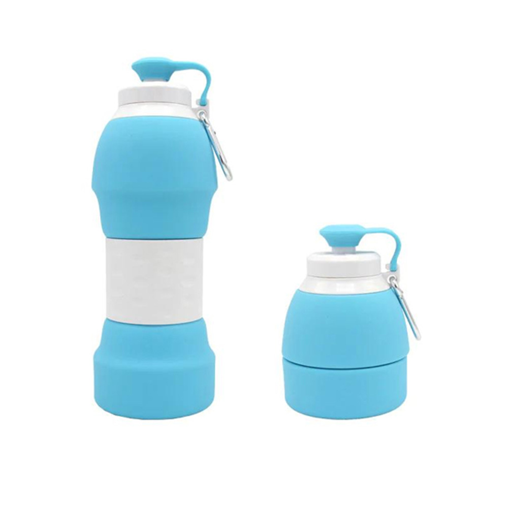 Blue Promo Collapsible Camping Water Bottle
