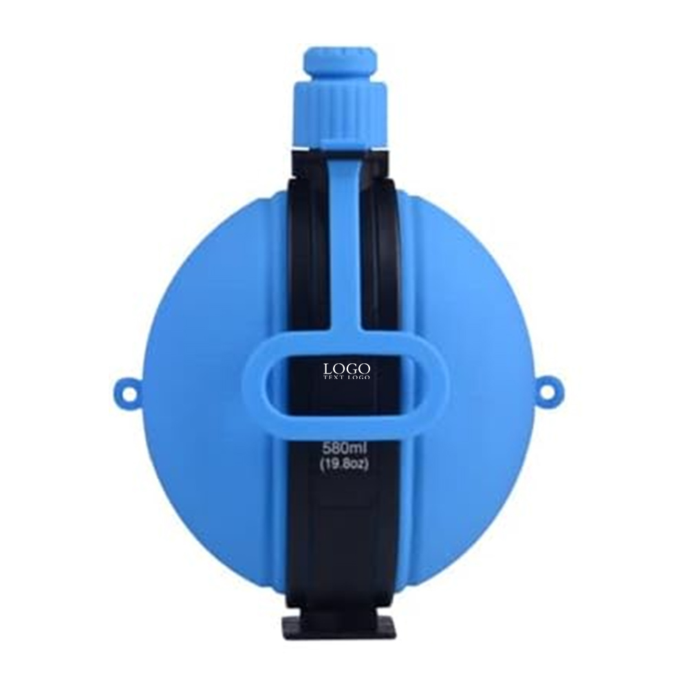 Blue Promo Foldable Silicone Bottle With Logo