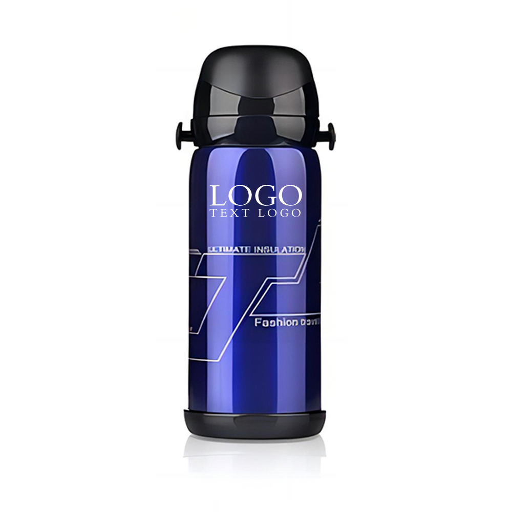 Blue Promo Outdoor Stainless Steel Thermos Flask With Logo