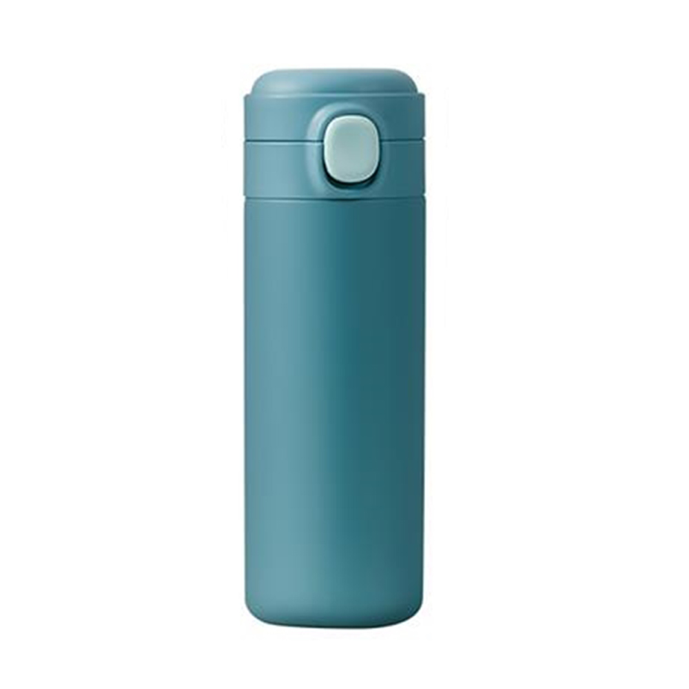 Blue Promo Push Open Stainless Steel Vacuum Water Bottles