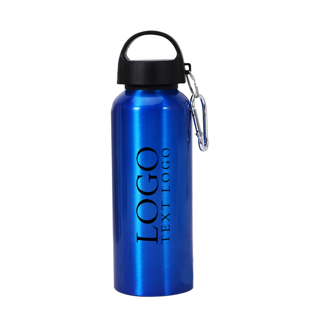 Classic Aluminum Water Bottle Blue with Logo