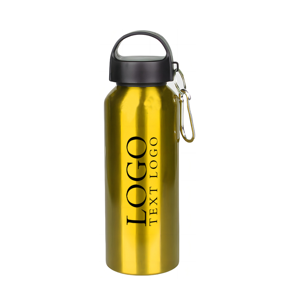Classic Aluminum Water Bottle Gold with Logo