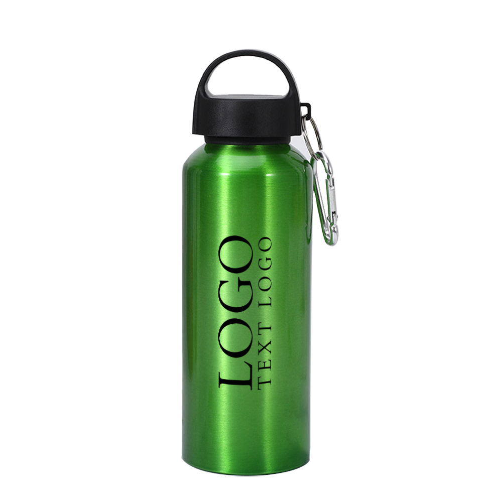 Classic Aluminum Water Bottle Green with Logo