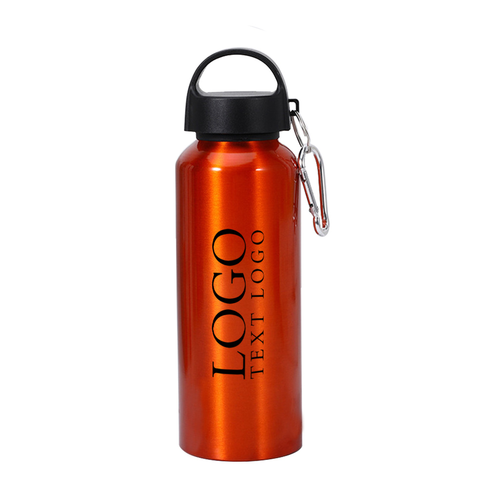 Classic Aluminum Water Bottle Orange with Logo