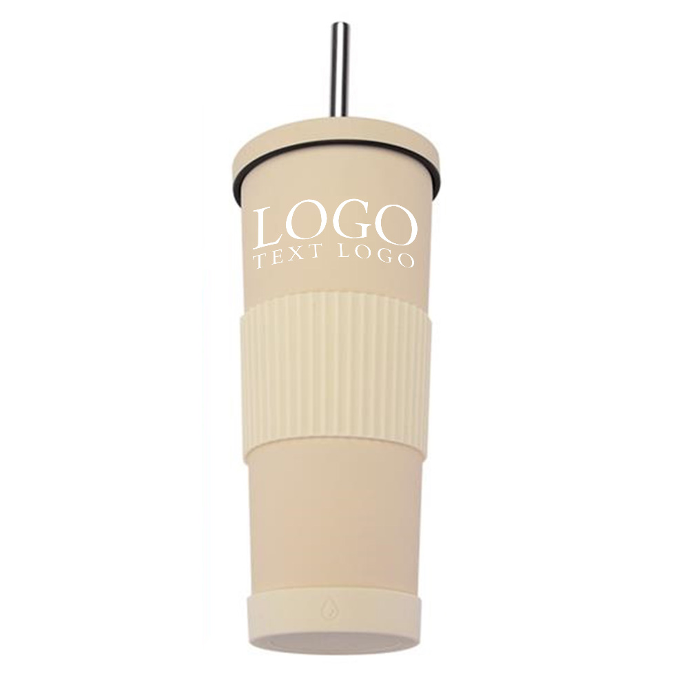 Cream Yellow Promo Pastel Colored Stainless Steel Tumbler With Logo