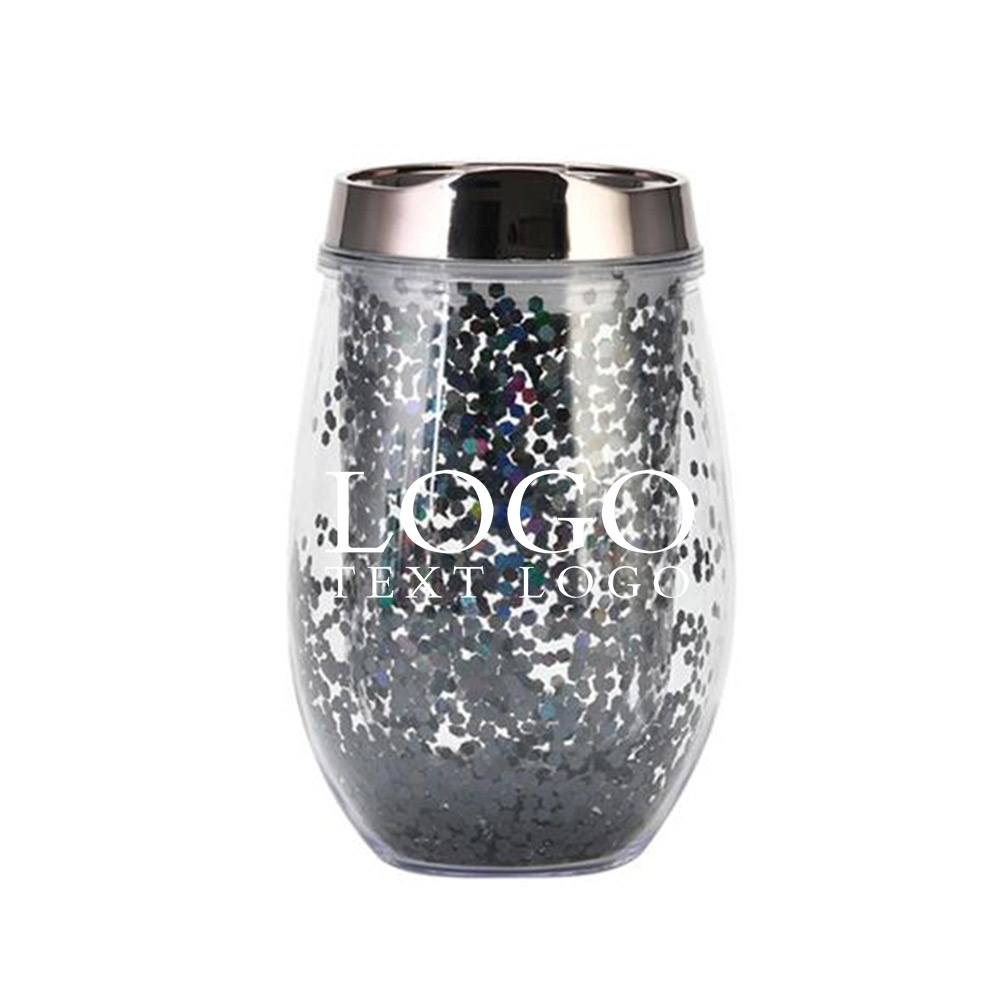 Custom 10 Oz Egg Cup Black with Logo