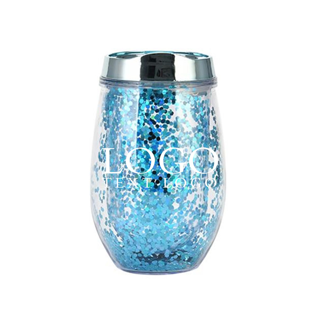 Custom 10 Oz Egg Cup Blue with Logo