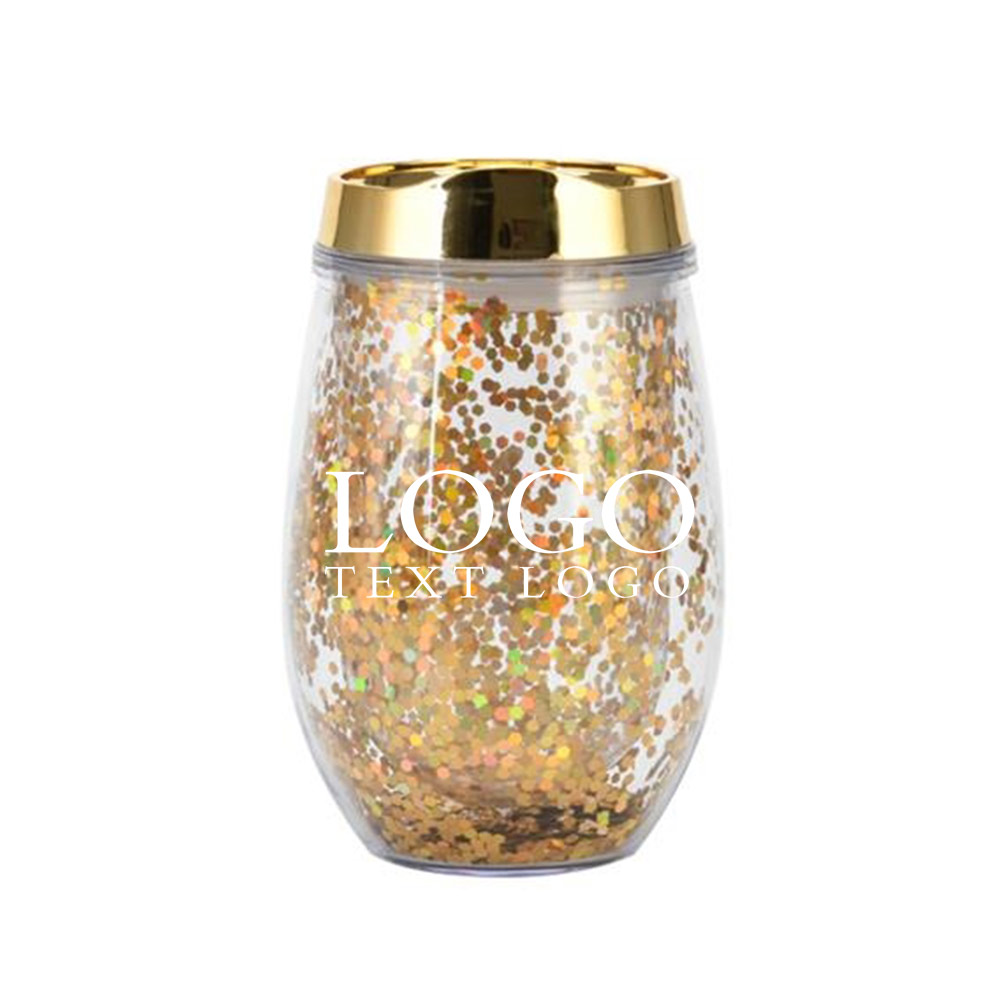 Custom 10 Oz Egg Cup Gold with Logo