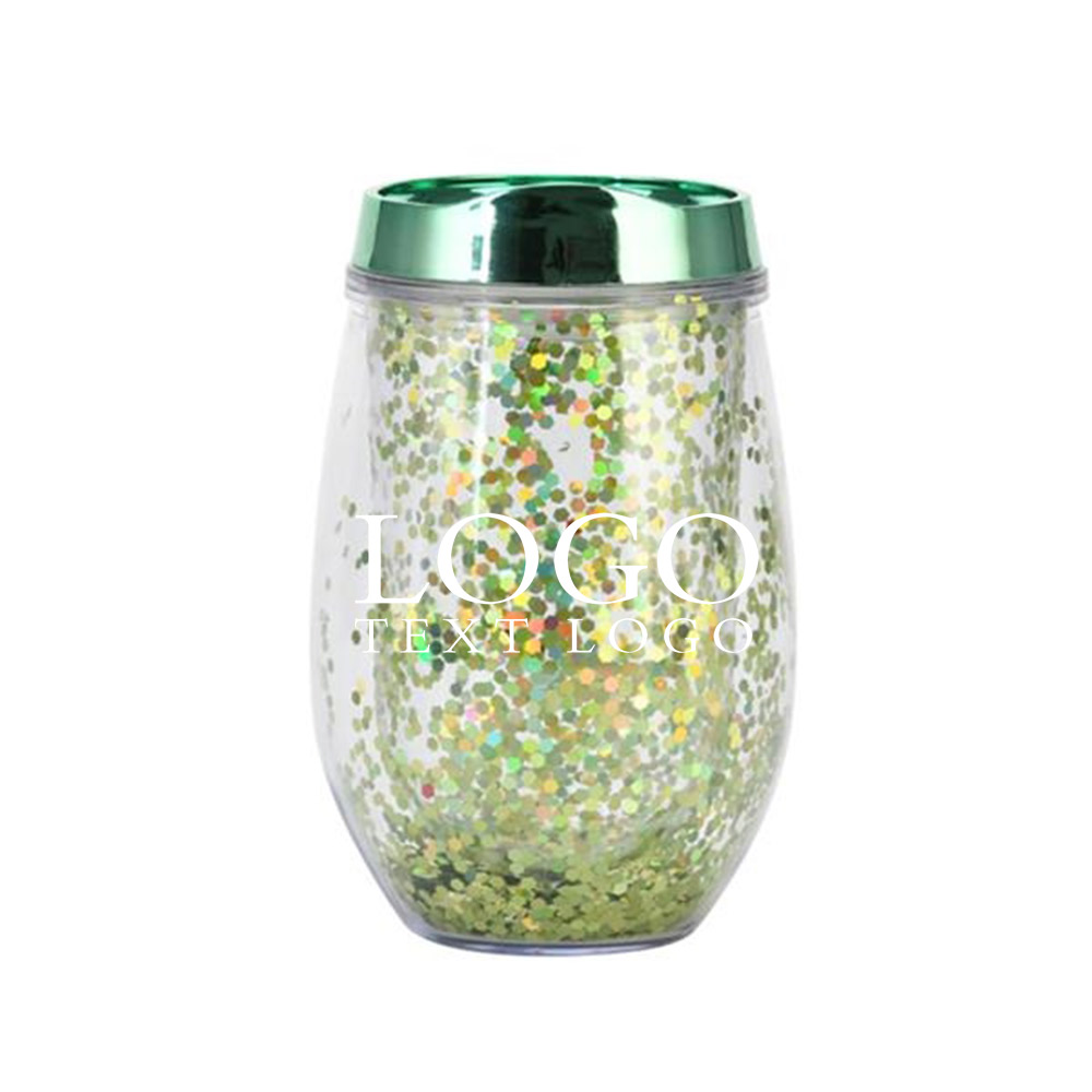 Custom 10 Oz Egg Cup Green with Logo