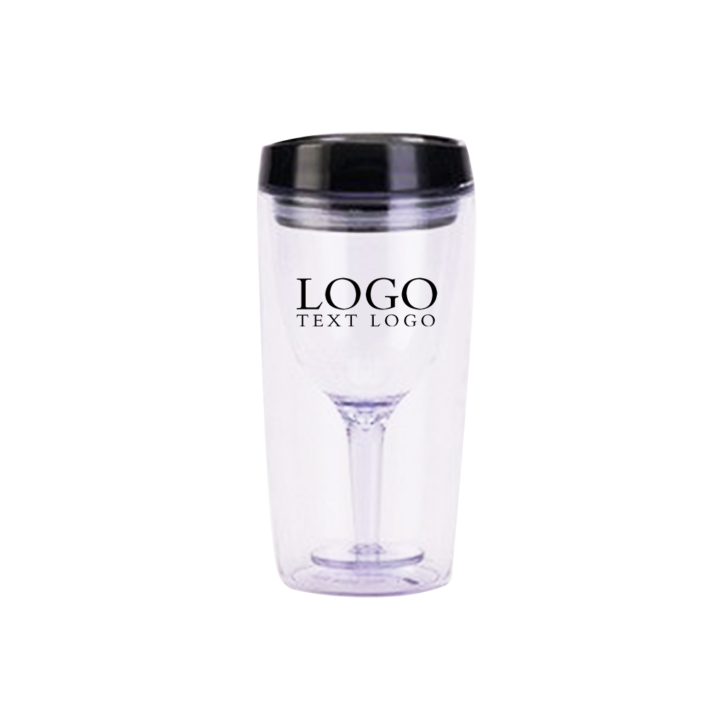 Custom 10 Oz Plastic Cup Black with Logo