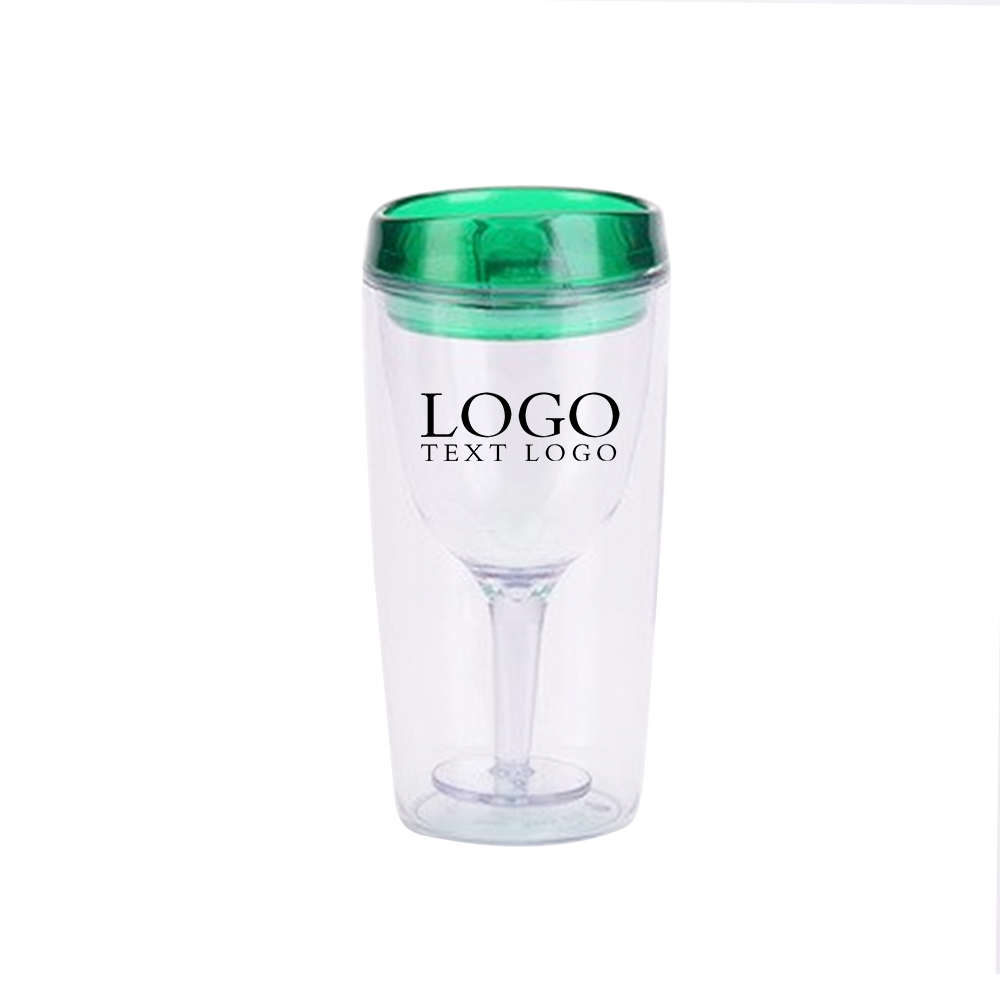 Custom 10 Oz Plastic Cup Green with Logo